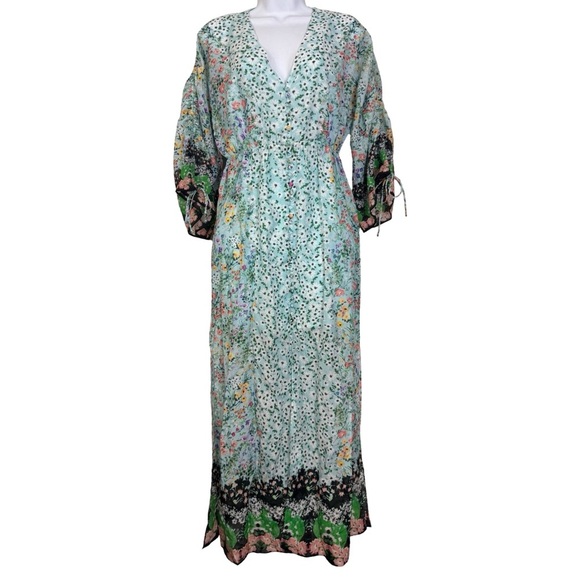 Alice + Olivia Floral Maxi Dress Size 2 Multicolor Garden Party Wedding Guest - Picture 3 of 14